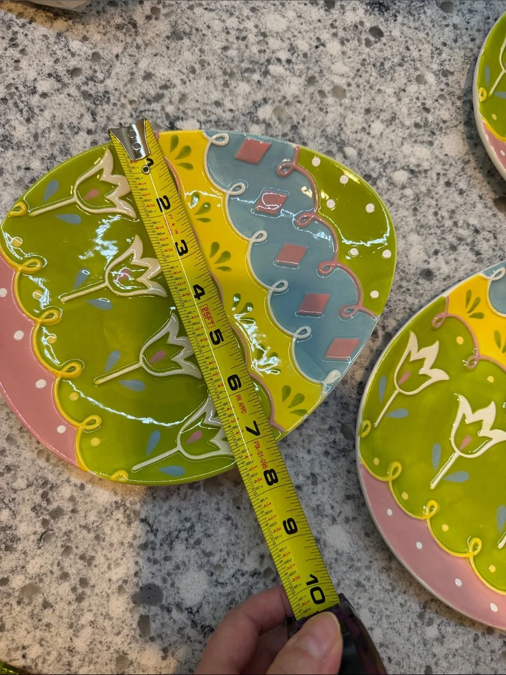 Pier 1 White Ceramic Plate Easter Plates 4 total decor